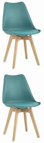 img 4 attached to STOOL GROUP Frankfurt chair set, plastic/artificial leather, 2 pcs, grey-green