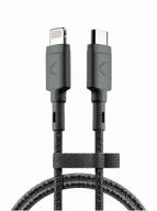 commo range cable usb-c - lightning mfi, 1.2 m, graphite logo