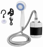 camping portable shower portable outdoor shower with battery and usb charging logo