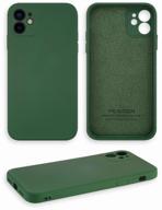 📱 dark green silicone shockproof bumper protective case with camera protection for iphone 11 logo