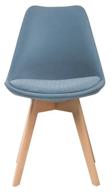 chair woodville bonuss, solid wood/velor, solid wood, color: light blue logo