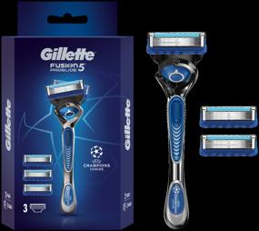 img 3 attached to Gillette Fusion5 ProGlide Men's Razor, 3 Cassettes, 5 Blades, Carbon Coated, FlexBall Technology, with Trimmer