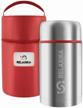 thermos for food relaxika 301 in a thermocase, 1 l, silver logo