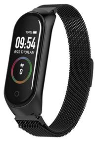 img 3 attached to BandRate Smart BRSM44TWB Smart Bracelet with Sleep Monitoring, Stopwatch, Tonometer - Black
