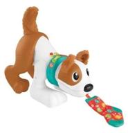 fisher-price interactive educational toy puppy crawl with me hhh95, white/brown logo