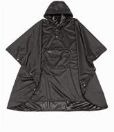 mobylos waterproof raincoat, poncho with hood and large pocket, one size fits all logo