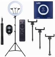 ring lamp 46 cm tripod 2 m remote 3 phone holders "selfie ring led ring fill light yq-460" logo