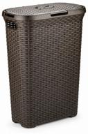 laundry basket curver style, 26.5x44.8x61.5 cm, dark brown логотип