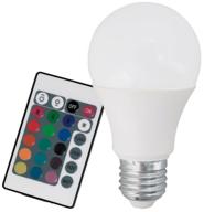 led bulb e27 rgb multi-colored with remote control logo