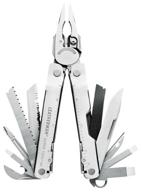 мультитул пассатижи leatherman super tool (831183) с чехлом серебристый логотип