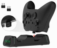 charging station for xbox series s / x controller joystick 2 batteries, dobe dual charging dock tyx-0625 logo