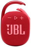 переносная акустика jbl clip 4, 5 вт, красный. логотип