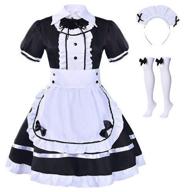 japanese anime cosplay costume black and white women's maid dress gothic lolita s logo
