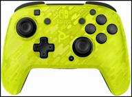 gamepad pdp faceoff wireless deluxe controller, yellow camouflage logo