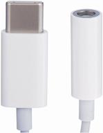 adapter / adapter apple usb type-c - mini jack 3.5, 0.1 m, white logo