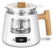 electric teapot life elements automatic steamer with tea maker i38-h01 800ml, white logo
