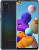 samsung galaxy a21s 4/64 gb smartphone, dual nano sim, black logo