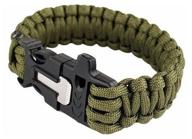 paracord survival bracelet (fire flint, whistle and compass) logo