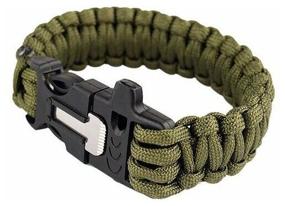 img 3 attached to Paracord survival bracelet (fire flint, whistle and compass)