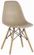 beige eames dsw chair stool group - solid wood/metal construction logo