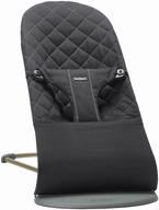 babybjorn bliss cotton chaise longue: classic quilt design in black - stylish and comfy! logo
