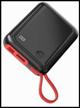 external battery over bank baseus mini s digital display 3a power bank 10000mah (with ip cable)red ppxf-e09 logo
