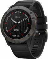 smart watch garmin fenix ​​6x sapphire dlc wi-fi nfc, grey/black логотип