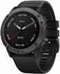 smart watch garmin fenix ​​6x sapphire dlc wi-fi nfc, grey/black logo