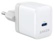 anker powerport iii 20w wall charger - white, high-speed charging logo
