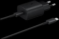 wall charger samsung ep-ta800 + usb type-c cable, 25 w, ru, black logo