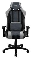 gaming chair aerocool baron, upholstery: imitation leather/textile, color: steel blue логотип