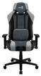gaming chair aerocool baron, upholstery: imitation leather/textile, color: steel blue logo