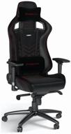 🎮 ultimate gaming experience: noblechairs epic computer chair in black/red imitation leather logo