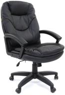 компьютерное кресло chairman 668 lt для руководителя, обивка: искусственная кожа, цвет: черный логотип