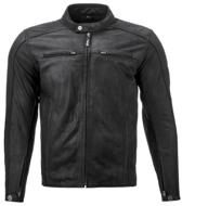 leather jacket moteq arsenal, man(s), black, size l logo