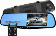 car dvr mirror 3 in 1 with rear view camera dvr digital in the car, car recorder, with license plate logo
