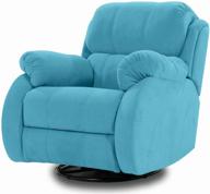 кресло реклайнер - механический, bigbilli голубой логотип