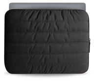 bustha puffer sleeve nylo/leather case for macbook pro 15"/pro 16", carbon black (charcoal) (bst755108) logo