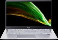 14" notebook acer swift 3 sf314-511-32p8 1920x1080, intel core i3 1115g4 3 ghz, ram 8 gb, lpddr4x, ssd 256 gb, hdd , intel uhd graphics, no os, ru, nx.abler.003, silver logo