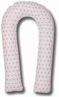 🌙 u-shaped holofiber body pillow for pregnant women: white with gray stars + comfy cotton pillowcase logo