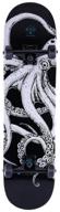 детский скейтборд ridex octopus 31.65", 31.65x8, белый/черный логотип