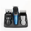 professional machine, razor, trimmer, v-172 /5 in 1/battery/9 trimmer, nose trimmer, razor/stand/color: black and blue logo