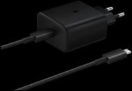 network charger samsung ep-ta845 cable usb type-c, 45 w, black логотип