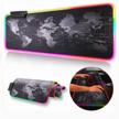 800x300x4mm rgb backlit gaming mouse pad water repellent coating 14 modes world map keyboard mouse pad logo