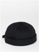 docker cap without visor cotton fb1, black, 52-60 logo
