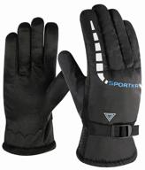 winter men's warm mimir sportkr gloves, b-blue logo