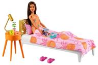 barbie doll in the bedroom with accessories grg86 beige logo