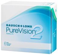 контактные линзы bausch & lomb purevision 2, 6 шт., r 8.6, d -2 логотип