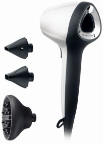 img 4 attached to 💨 Remington D7779 Hair Dryer: Stylish White/Black Design for Effortless Drying