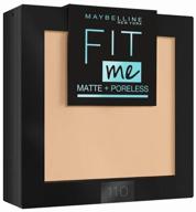 maybelline new york fit me compact pore concealing mattifying powder 110 light cream логотип